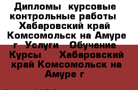 Дипломы, курсовые, контрольные работы - Хабаровский край, Комсомольск-на-Амуре г. Услуги » Обучение. Курсы   . Хабаровский край,Комсомольск-на-Амуре г.